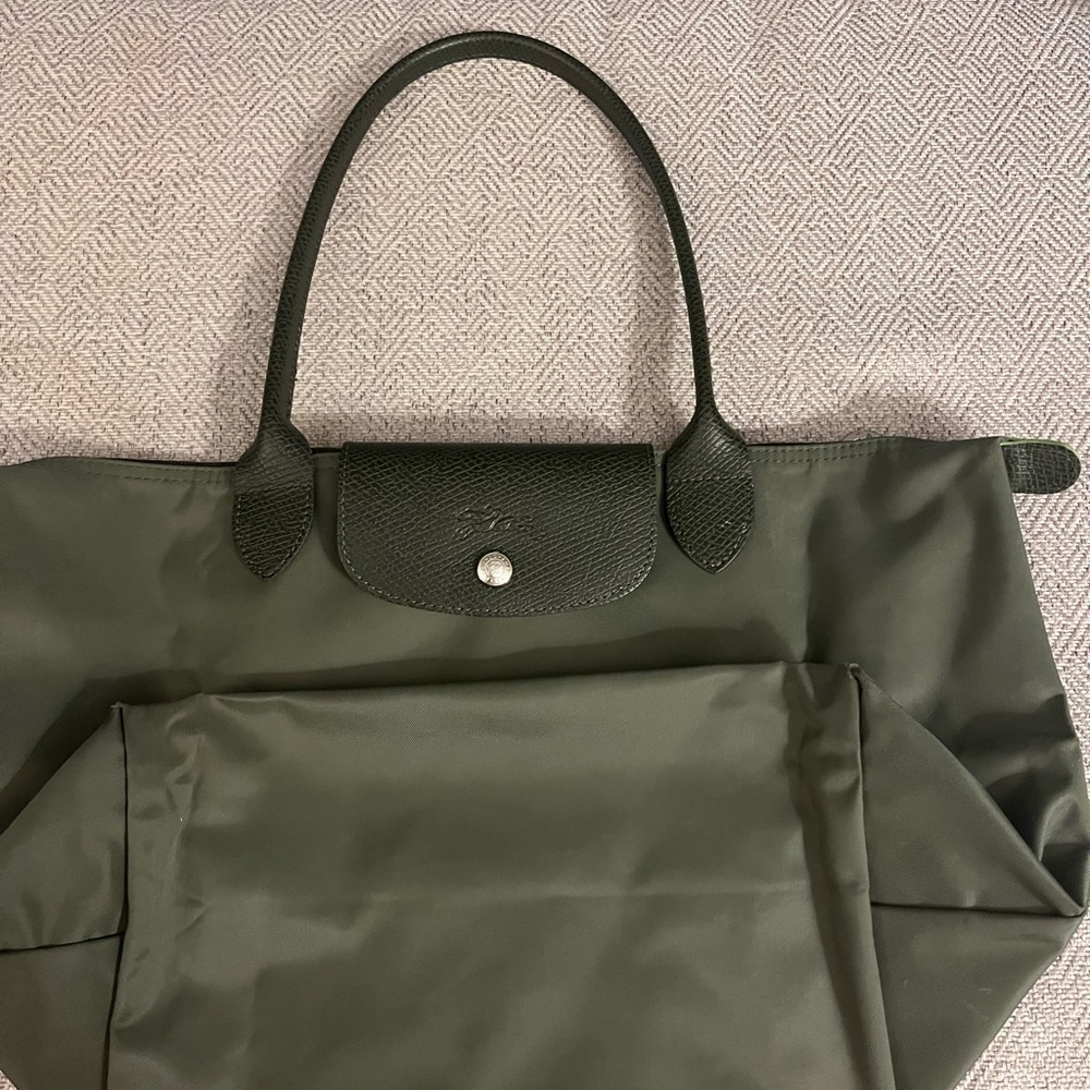 Longchamp Sage Green Tote Bag
